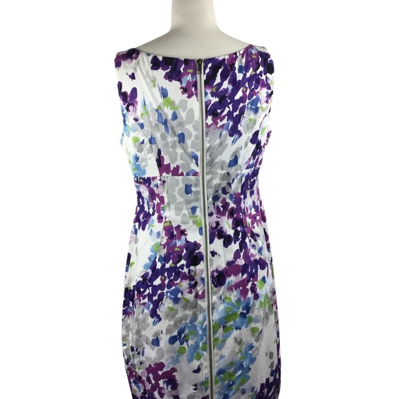 Muse Purple Floral Sleeveless Dress, Size 8 - Picture 4 of 8
